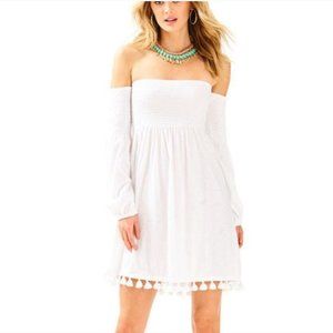Lilly Pulitzer All White Off Shoulder Dress